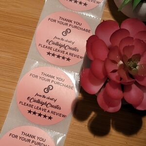 Thank You For Your Order Personalized Posh Stickers